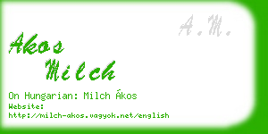 akos milch business card